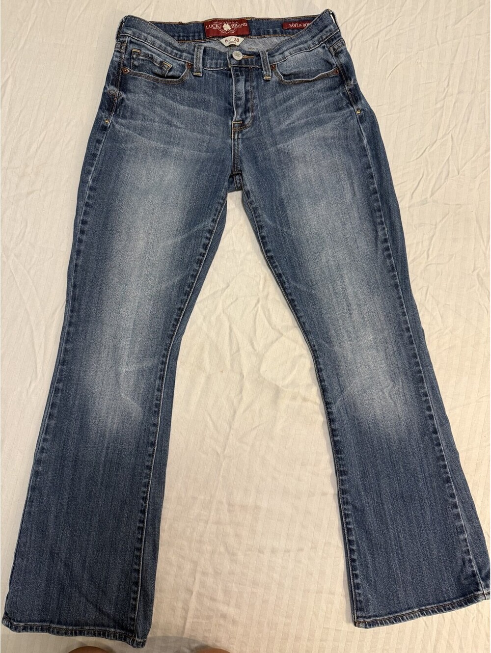 Lucky Brand Sofia Boot Jeans Women's 6/28 Ankle Medium Wash Bootcut Denim